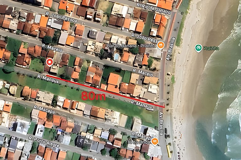 Casa Confortável - 80 metros da Prainha - SFS